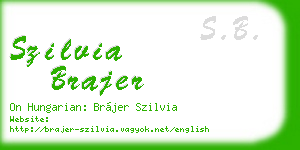 szilvia brajer business card